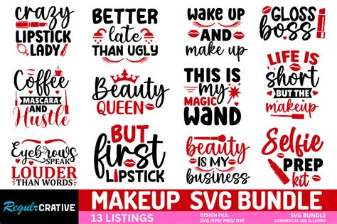 Makeup Svg Bundle Makeup Svg Design Graphic By Regulrcrative Creative