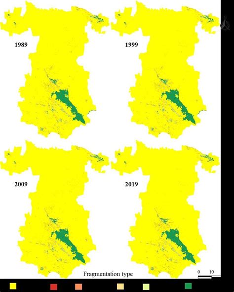 Forest fragmentation between 1989 and 2019. | Download Scientific Diagram