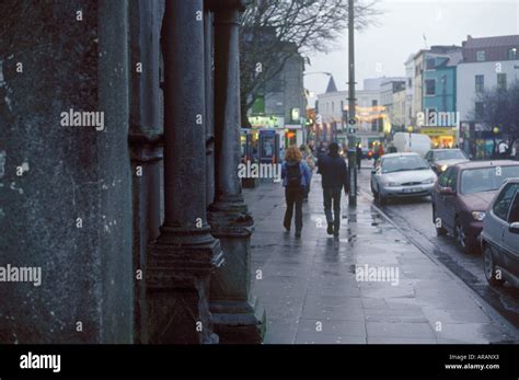 Scene from Eyre Square in Galway City Ireland Stock Photo - Alamy