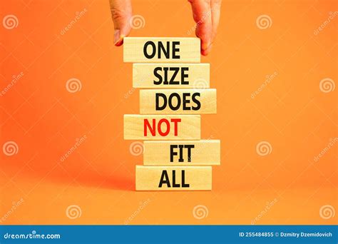 One Size Does Not Fit All Symbol Concept Words One Size Does Not Fit