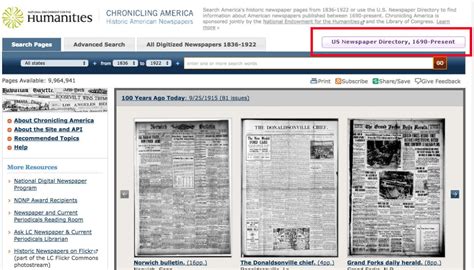 Searching Chronicling America: Historic American Newspapers