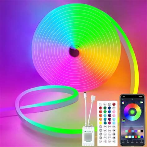 Easytao Tira Led Neon Rgb Bluetooth M Led Rgb Luces Led Env O Gratis