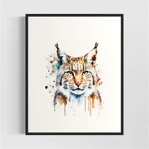 Bobcat Painting Etsy