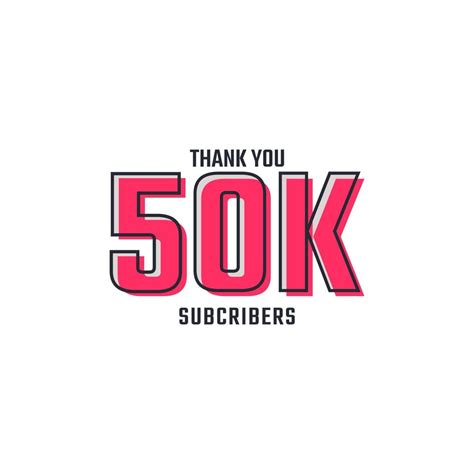 Thank You 50 K Subscribers Celebration Background Design 50000