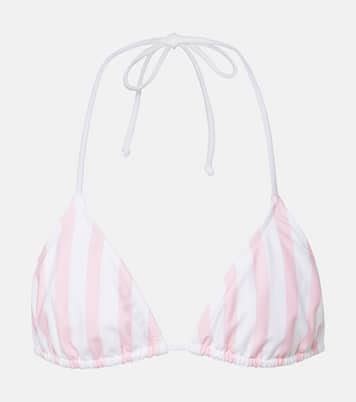 Striped Bikini Top In White Bananhot Mytheresa