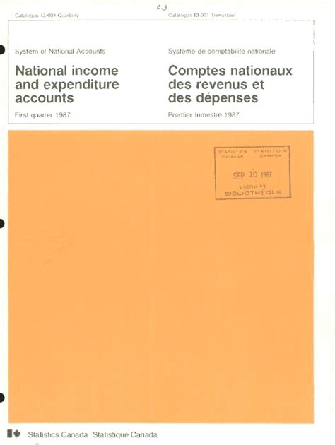 Remplissable En Ligne Publications Gc National Income And Expenditure