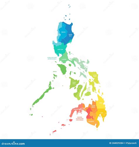 Philippines Political Map Of Administrative Divisions Stock Photography