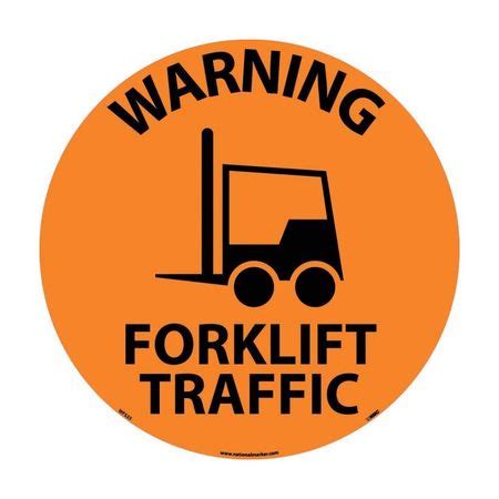 Nmc Warning Forklift Traffic Walk On Floor Sign Wfs Zoro