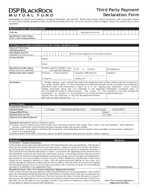 Third Party Payment Declaration Form Fill Online Printable Fillable