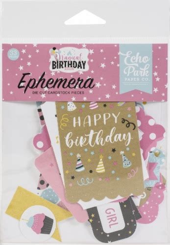 Echo Park Cardstock Ephemera 33pkg Icons Magical Birthday Girl 1