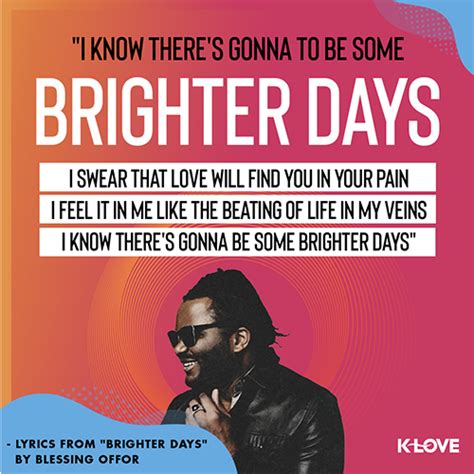 Newcomer Blessing Offor Serves Up Soulful Single, “Brighter Days ...