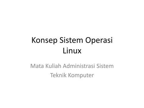 Solution Konsep Sistem Operasi Linux Studypool