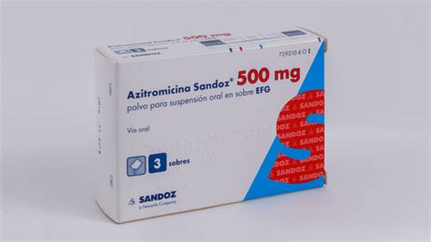 Guía completa Azitromicina Sandoz 500 mg en sobre para suspensión oral