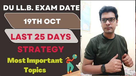 DU LLB 2022 Last 25 Days Strategy Important Topics To Revise