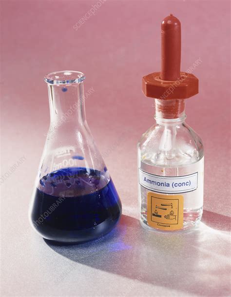 Copper Sulphate Reaction With Ammonia Stock Image A