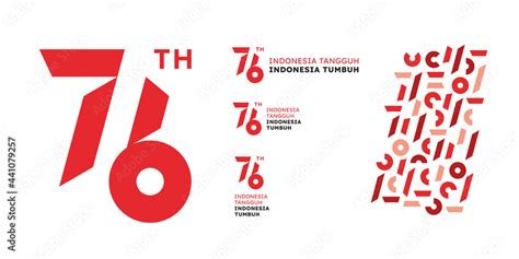 Anniversary Logo of Republic of Indonesia Independence. 76 Years of ...