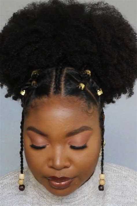 Pin By Kandice Coleman On Hair Styles In 2024 Hair Puff Afro Puff Hairstyles Natural Hair Updo