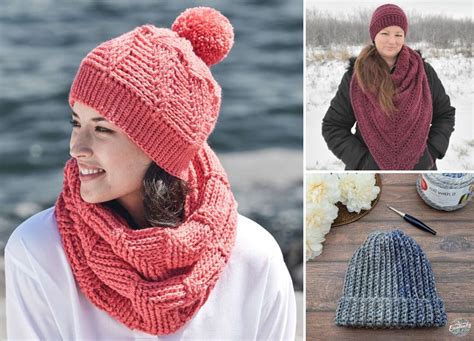 How To Crochet Hat Scarf And Mittens Free Patterns