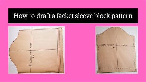 How To Draft A One Piece Jacket Sleeve Block Pattern Jacket Sleeve