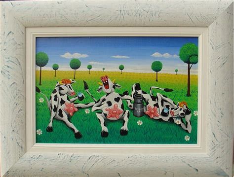 Trois drôles de vaches 33 X 22 cm Catherine MUSNIER Catherine