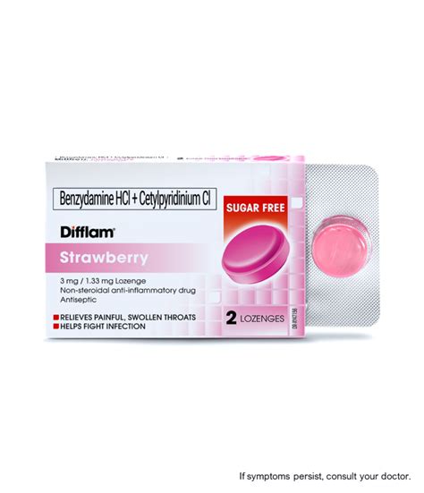 Difflam Lozenge Strawberry Rose Pharmacy Medicine Delivery