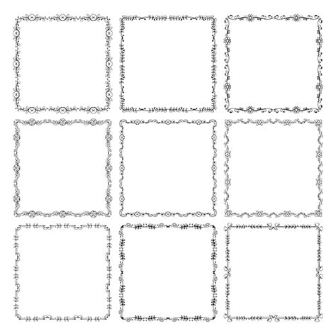 Premium Vector Vector Elegant Ornamental Frame Set