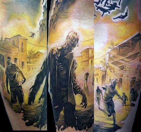 90 Zombie Tattoos For Men Masculine Walking Dead Designs