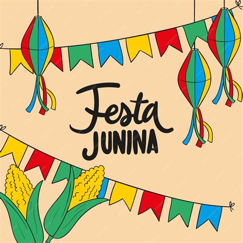 Desenho com festa junina | Vetor Grátis