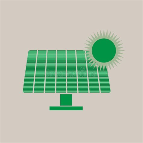 Solar Panel Icon Symbol Sun Energy Stock Vector Illustration Of