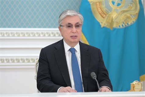 President of Kazakhstan Kassym-Jomart Tokayev delivered a video ...