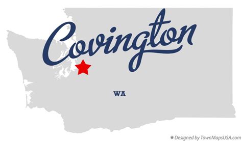 Map of Covington, WA, Washington