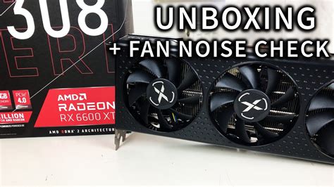 XFX Speedster QICK 308 AMD Radeon RX 6600 XT Black Gaming Unboxing