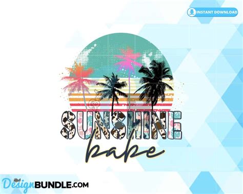 Sunshine Babe Retro Summer PNG BestDesignBundle