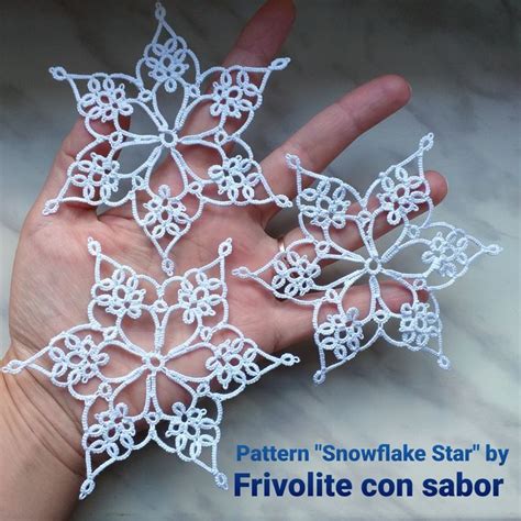 Tatting Pattern PDF Snowflake Star For Shuttle Etsy Shuttle Tatting