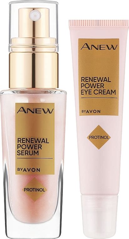 Set Avon Anew Renewal Power Set Eye Cr 15ml F Ser 30ml Makeup Uk