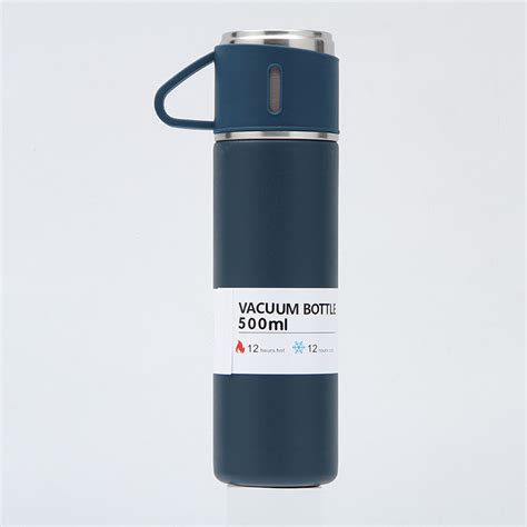 Stainless Steel Thermo Ml Oz Vacuum Insulated Bottle With Cup For Coffee Hot Drink And