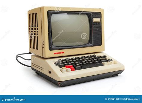 A Vintage Retro Personal Computer Monitor Stock Photo - Image of office ...