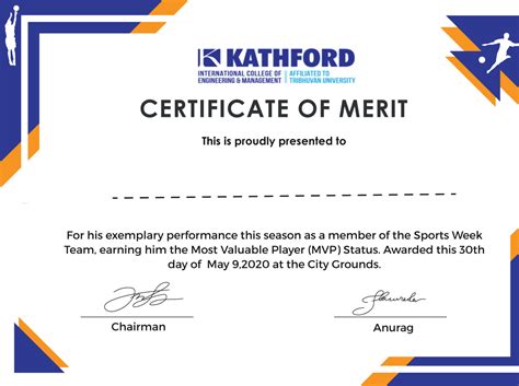 School Sports Certificate Designs