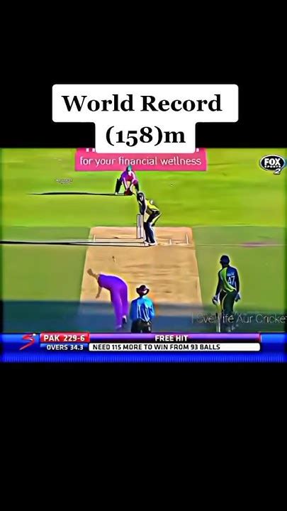 Shahid Afridi Hit Longest Six In Cricket History 🔥🔥👑 Youtube