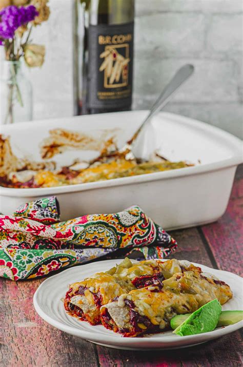 Vegetarian Enchiladas With Black Beans And Jackfruit