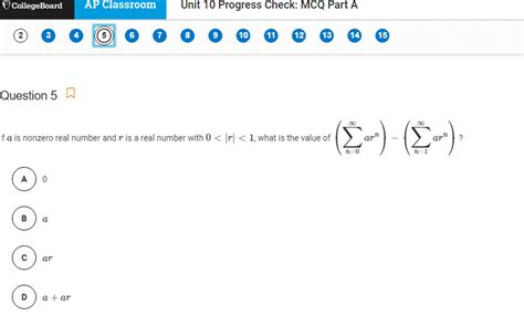 Solved College Board AP Classroom Unit 10 Progress Check MCQ Part