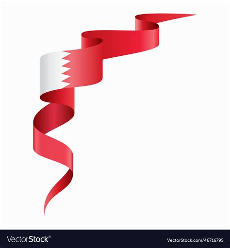 Bahraini Flag Wavy Abstract Background Royalty Free Vector