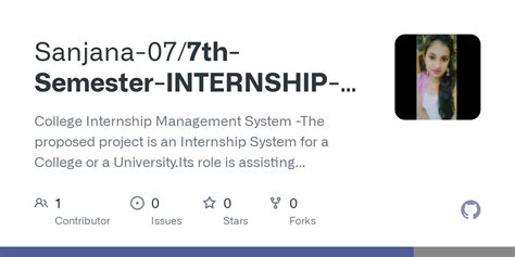 Github Sanjana Th Semester Internship Project College Internship