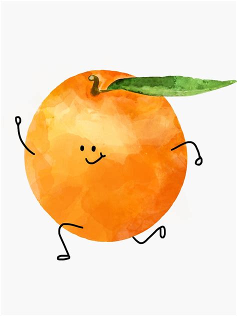 Pegatina Im Genes Predise Adas De Png Naranja Sonriente Lindo Dibujo