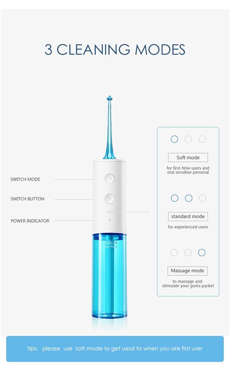 Soocas Hydropulseur Dentaire Lectrique Rechargeable Portable W