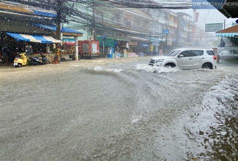 Summer Storm Hits Pattaya Causes Flooding Across City More Heavy Rain