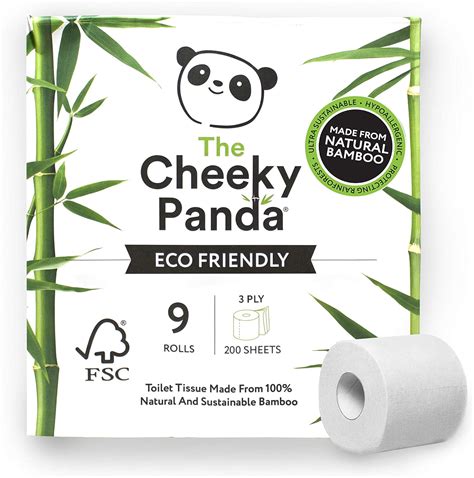 The Cheeky Panda Bamboo Toilet Tissue Paper Pack Of 9