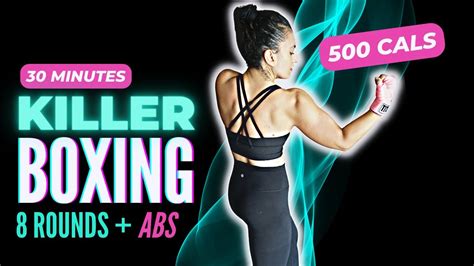 Killer 8 Rounds Shadow Boxing Workout Abs 30 Min 500 Calsylvia Nasser Youtube