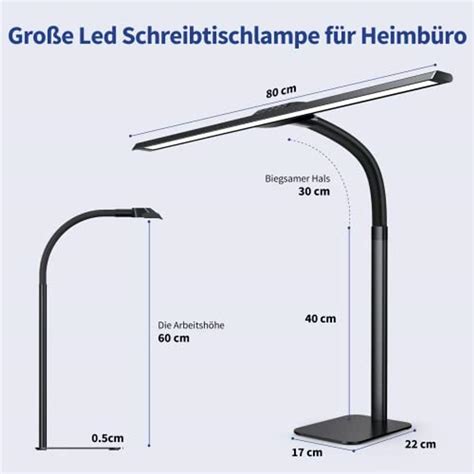 Kary Led Schreibtischlampe Dimmbar Im Schreibtischlampe Unter