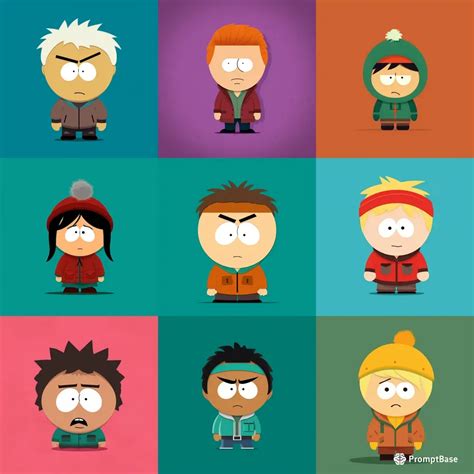 South Park Characters Midjourney Prompt Promptbase